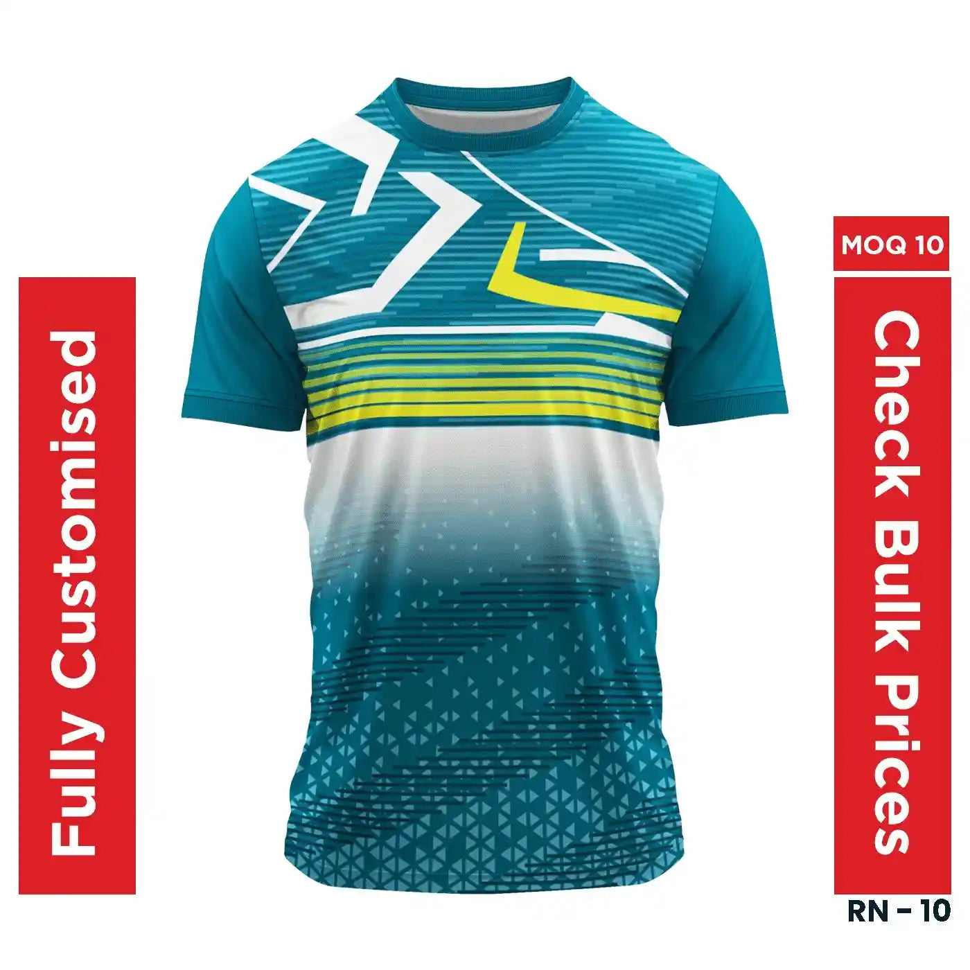 Custom Team Jersey - Round Neck, Premium Dry Fit - Blue [Check : Bulk Prices ] -  Minimum Quantity 10