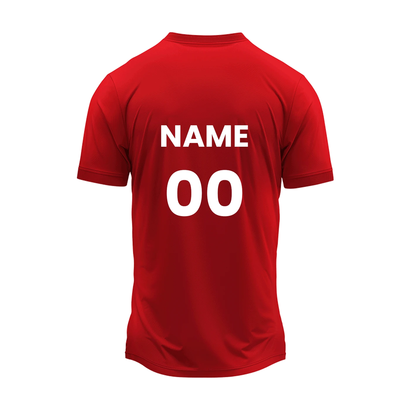 Round Neck Cricket Jersey - Breathable Fit - Red [Check : Bulk Prices ] -  Minimum Quantity 10