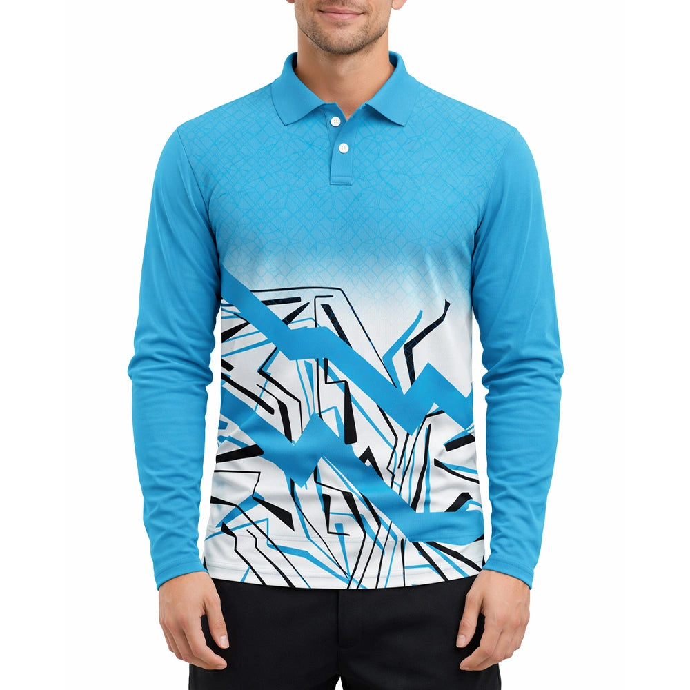 Personalised Full Sleeve Polo Sports Jersey - Player Name & Number