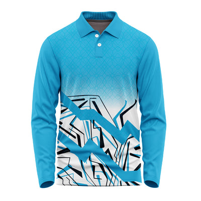 Personalised Full Sleeve Polo Sports Jersey - Player Name & Number
