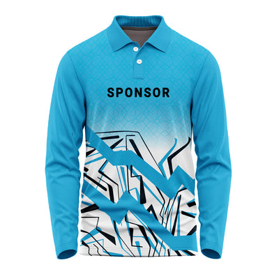 Personalised Full Sleeve Polo Sports Jersey - Player Name & Number