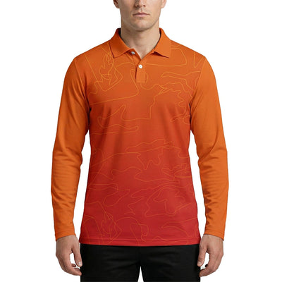 Personalised Long Sleeve Team Polo Jersey with Custom Graphics