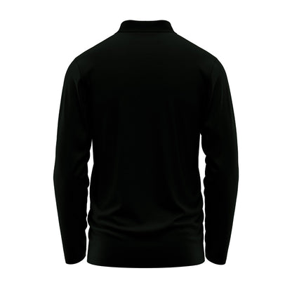 Men's Full Sleeve Tech Pattern Polo Jersey with Custom Print