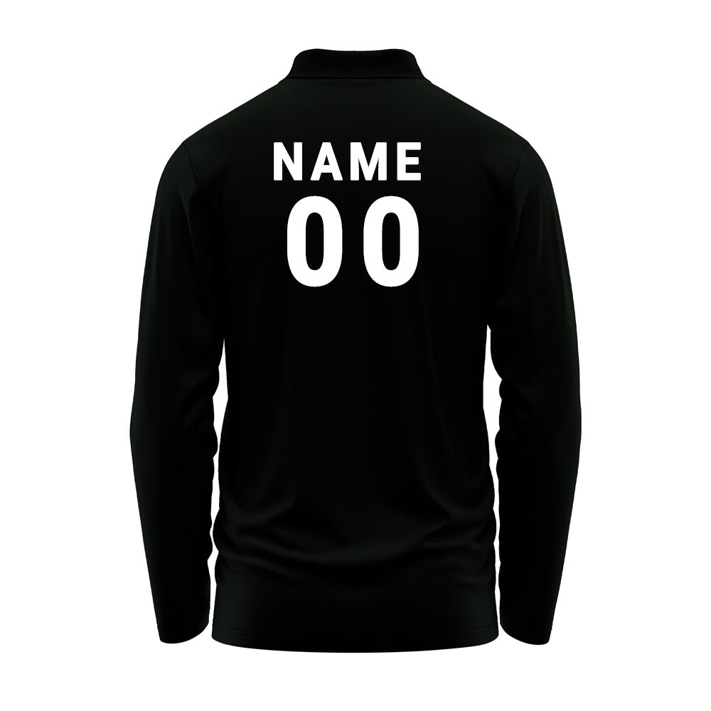 Men's Full Sleeve Tech Pattern Polo Jersey with Custom Print