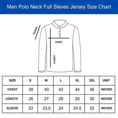 Men's Full Sleeve Tech Pattern Polo Jersey with Custom Print