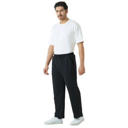 track pants, track pants men, men joggers, joggers for men, men sweatpants, sports pants men, casual pants men, men loungewear pants, cotton blend track pants, french terry joggers, straight fit joggers, mid rise track pants men, men bottom wear, men fashion trousers, casual jogger pants
