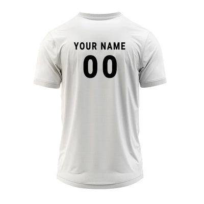 Navy Strike V-neck jersey back with sample name and number