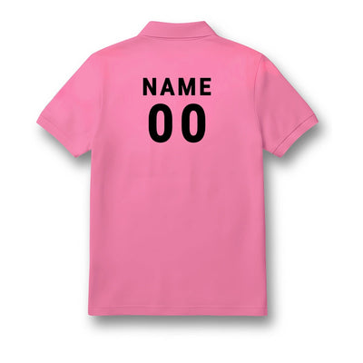 Kids Pink Performance Polo – Digital Stripe Print Custom Activewear Tee