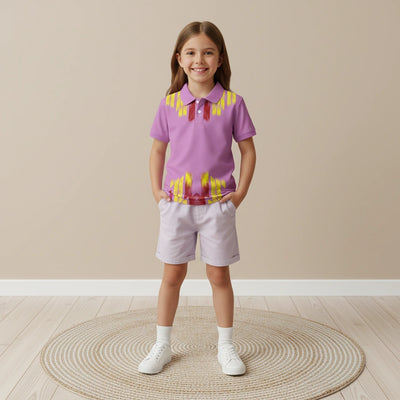 Personalized Kids Graphic Polo Shirt – Vibrant Print Custom Name Jersey