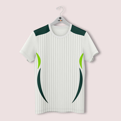 Front view of kids custom round-neck sports jersey