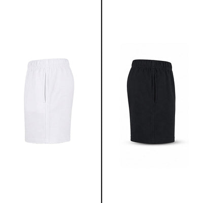 Black and white kids sports shorts colour comparison