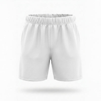 White kids sports shorts front view