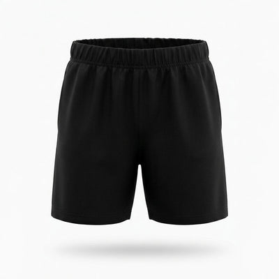 Black kids sports shorts front view