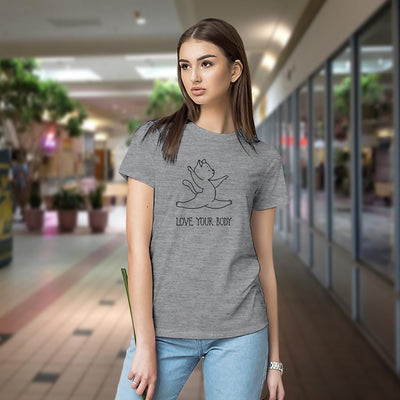Womens t-shirts casual daily wear, Women t shirts for daily use, Women t shirts for gym, Women t shirts graphic, Women t shirts in cotton, Women t shirts in grey