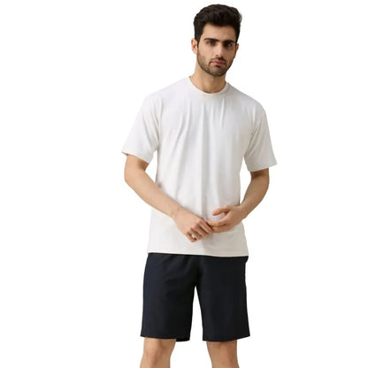 men navy blue shorts, navy sports shorts, gym shorts men navy blue, running shorts navy, men training shorts navy, navy blue activewear shorts, workout shorts men, breathable sports shorts, lightweight gym shorts men, lycra shorts men, athletic shorts navy