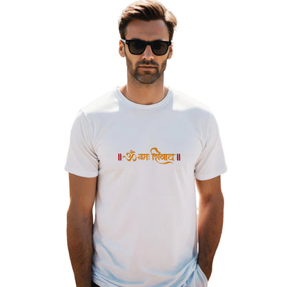 om namah shivaya t-shirt, hindu t-shirt, spiritual t-shirt for men, lord shiva t-shirt, yoga t-shirt, mantra t-shirt, meditation wear, religious shirt, sanskrit t-shirt, indian culture shirt