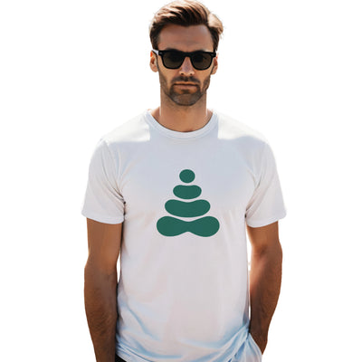 Men's Round Neck Yoga Zen Symbol Printed T-Shirt