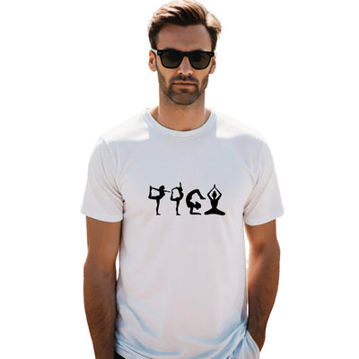 Yoga Pose Graphic Tee Shirt for Men