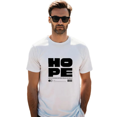 Hope Graphic White Cotton T-Shirt for Men