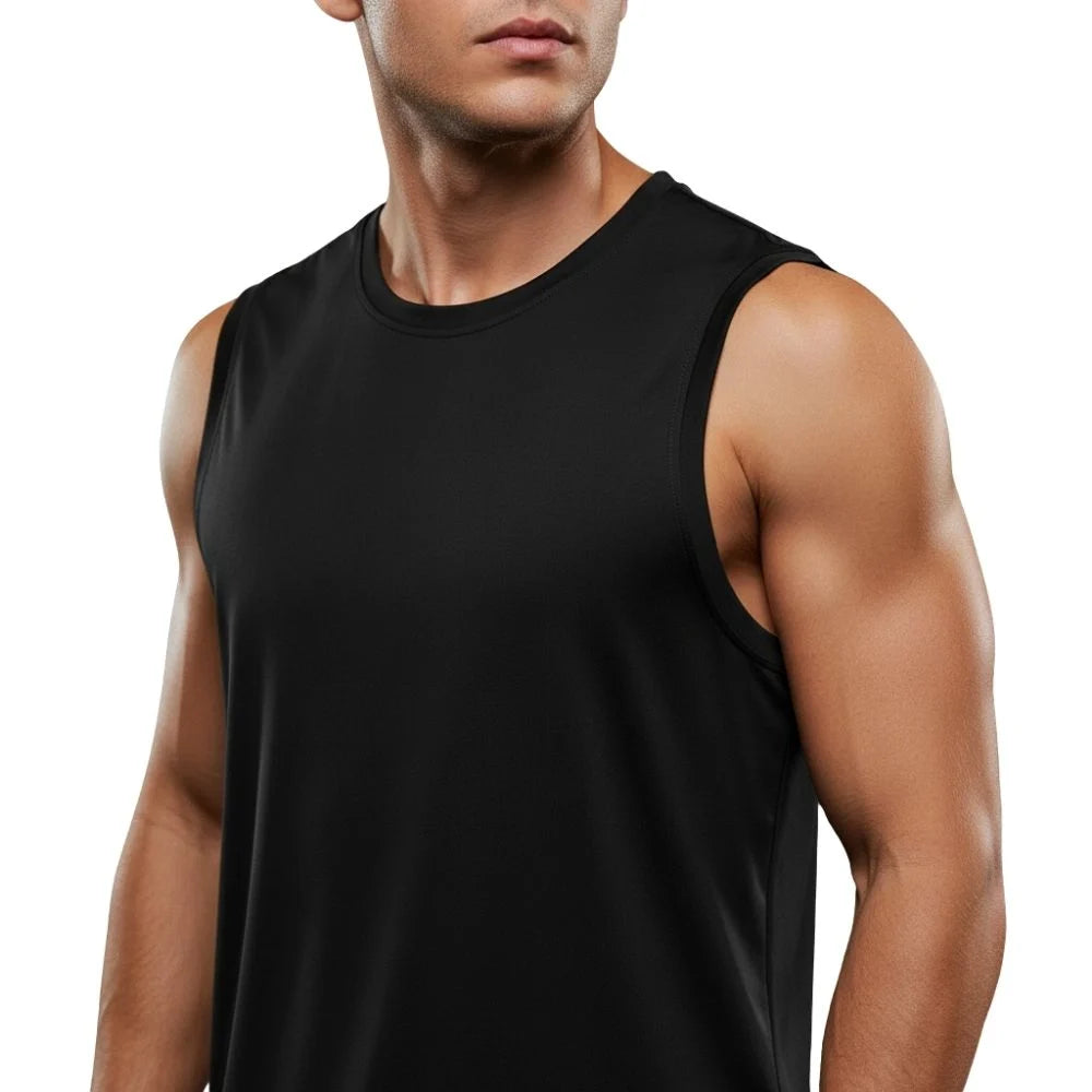 men running tank top, running singlet men, sleeveless gym vest, quick dry tank top men, black gym tank top, men sports singlet, training tank men, gym sando for men, dry fit sleeveless vest, men activewear tank, wrestling singlet men, powerlifting tank top, breathable tank top men, solid black tanktop, men fitness vest, gym sleeveless t shirt, running vest men, men training singlet, ultra light tank top men, sports sleeveless vest