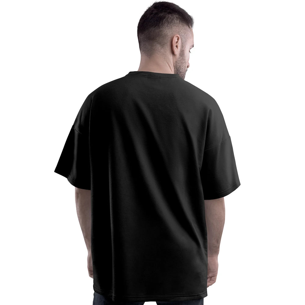 Oversized Psychedelic Cat Graphic T-Shirt for Men | Streetwear Style