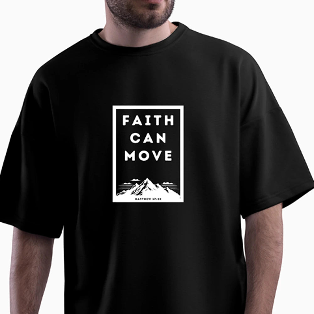 faith can move t-shirt, oversized christian t-shirt, cotton tee for men, bible verse shirt, spiritual quote t-shirt, religious t-shirt, drop shoulder tee, motivational shirt, matthew 27:46 shirt, unisex christian t-shirt, faith based t shirt, xxxl t-shirt, christian apparel india
