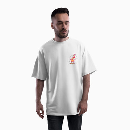 Flame t-shirt, cartoon t-shirt, oversized t-shirt, funky tee, drop shoulder t-shirt, streetwear t-shirt, graphic t-shirt for men, cotton oversized tee, XXXL t-shirt, funky graphic tee, quirky cartoon t-shirt, urban fashion tee

