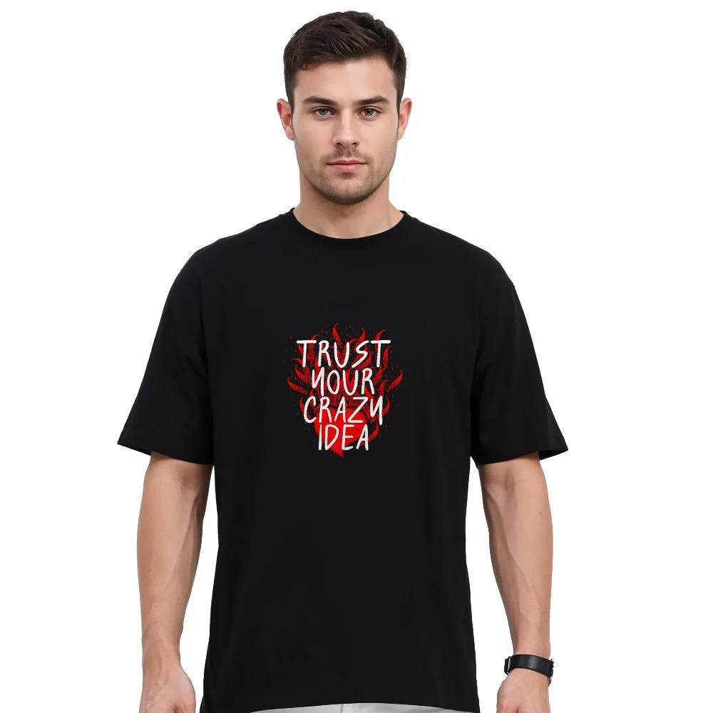 oversized t-shirt for men, graphic tee, black cotton t-shirt, inspirational t-shirt, bold quote t-shirt, motivational quote t-shirt, casual streetwear, comfortable oversized cotton tee, relaxed fit men’s t-shirt, breathable fabric tee, fade-resistant print shirt, is perfect for creators, dreamers, and visionaries looking to wear their mindset with pride.