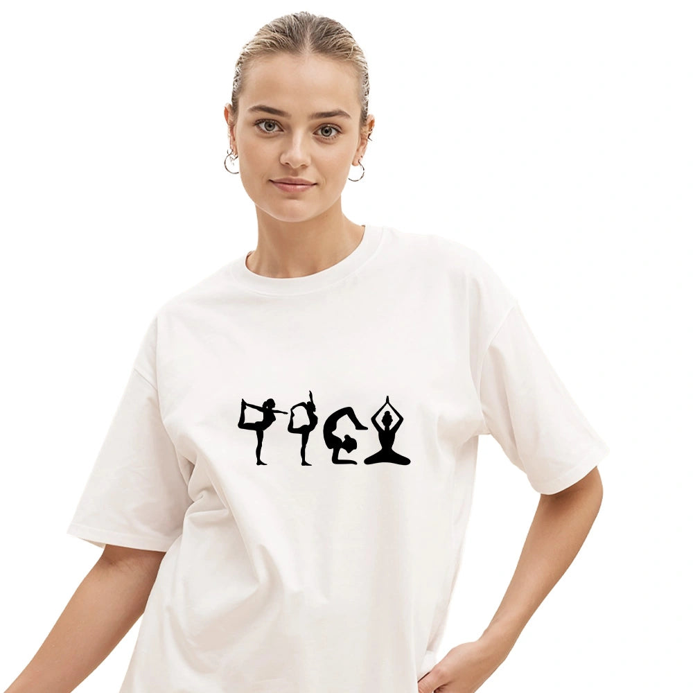 oversized yoga t-shirt for women  
women’s yoga day t-shirt  
drop shoulder yoga tee  
cotton yoga t-shirt women  
yoga pose graphic t-shirt  
mindfulness t-shirt women  
relaxed fit yoga tee  
spiritual t-shirts for women  
yoga theme oversized tee  
yoga gifts for her  