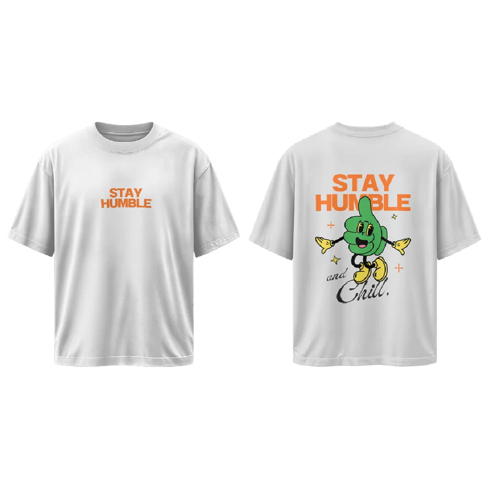 oversized tee shirts, drop shoulder t shirt, t shirts for men, baggy t shirt, loose t shirt, oversized t shirt, graphic t shirt, oversized tee for men, cotton drop shoulder tee, XXXL t shirt, unisex graphic tee, Stay Humble t shirt, white baggy t shirt