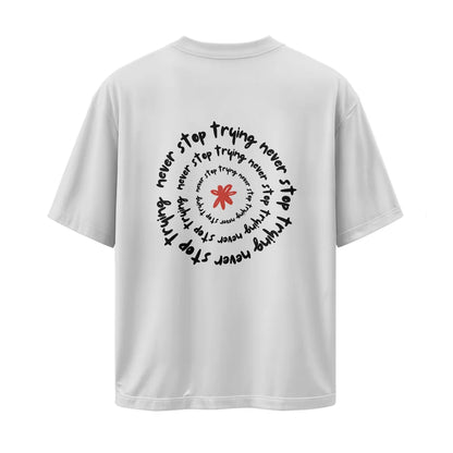 oversized tee shirts, drop shoulder t shirt, t shirts for men, baggy t shirt, loose t shirt, oversized t shirt, graphic t shirt, oversized tee for men, cotton drop shoulder tee, XXXL t shirt, unisex graphic tee, motivational t shirt, Never Stop Trying t shirt