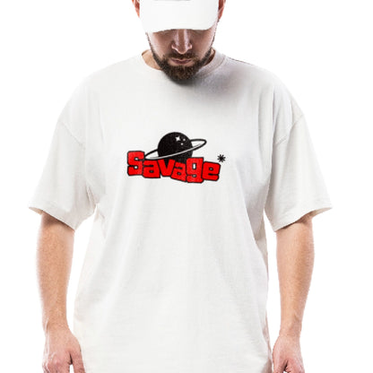 savage t shirt, oversized t shirt, graphic tee men, space print tee, drop shoulder t shirt, cotton t shirts for men, unisex oversized tee, streetwear t shirt, bold printed t shirt, cool tshirts online
