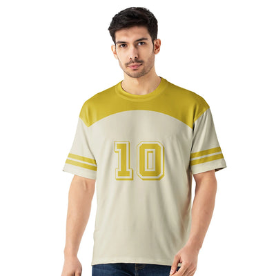 Men's Yellow Oversized Jersey T Shirt
