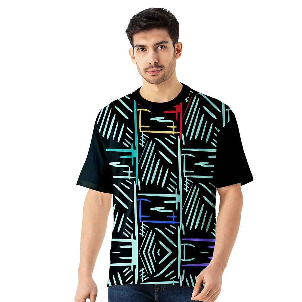 This men’s oversized jersey features a bold graphic printed design, making it perfect for streetwear lovers searching for an oversized t-shirt for men, loose fit jersey, breathable summer tee, stylish graphic t-shirt, all-over print jersey, trendy oversized tee, casual wear t-shirt, gym and travel t-shirt, black streetwear tee, abstract print t-shirt, modern fashion jersey, premium oversized top, and everyday comfortable men’s fashion wear.