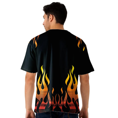 oversized jersey, flame print oversized jersey, fire design oversized t shirt, black oversized jersey men, streetwear oversized jersey, trendy oversized jersey, baggy flame print tee, oversized jersey street style, graphic oversized jersey men, cool oversized jersey t shirt
