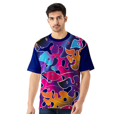 Men Oversized Abstract Jersey