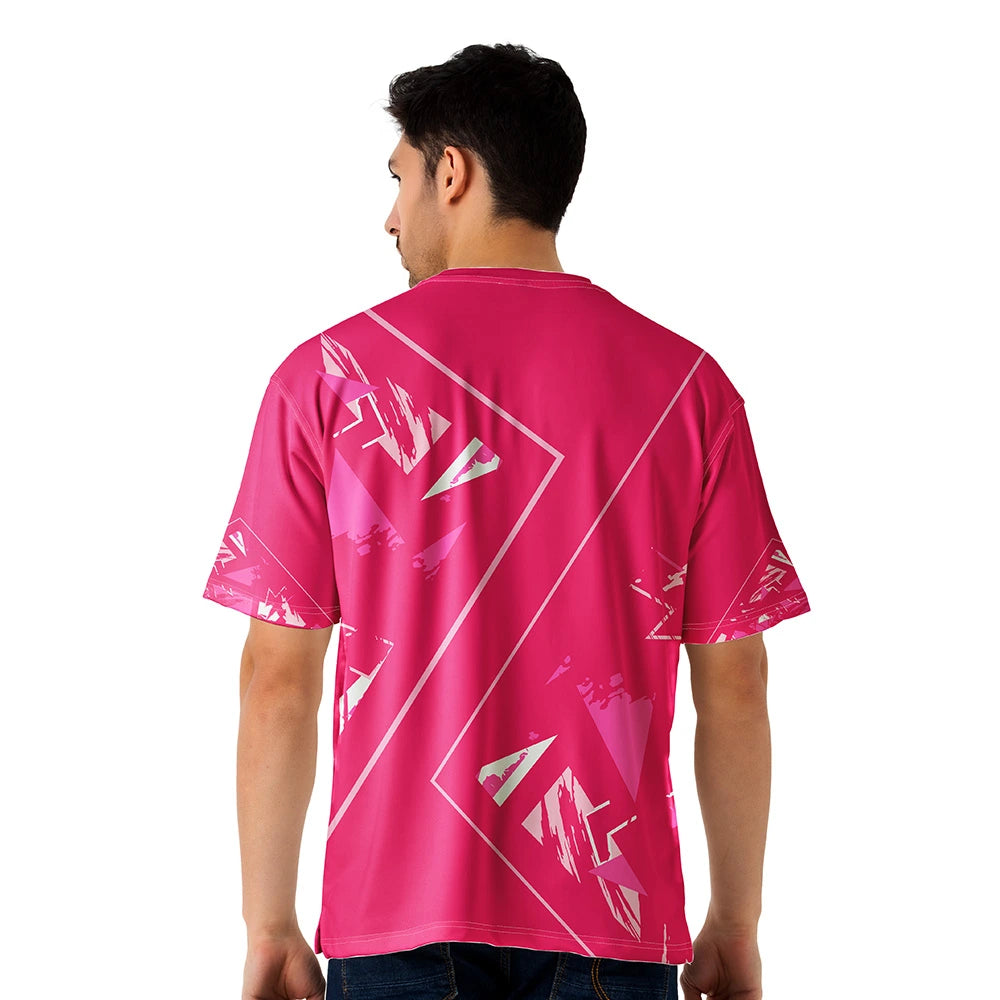Abstract Graphic Oversized Jersey for Men | Trendy Streetwear T Shirt