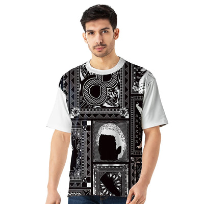 Mandala Print Oversized Jersey