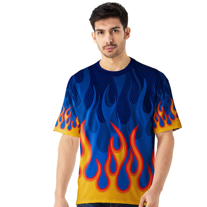 oversized jersey, men oversized t shirt, typography print jersey, multilingual oversized t shirt, baggy streetwear jersey, men’s casual jersey India, funky typography tee, street fashion oversized t shirt, printed oversized jersey
