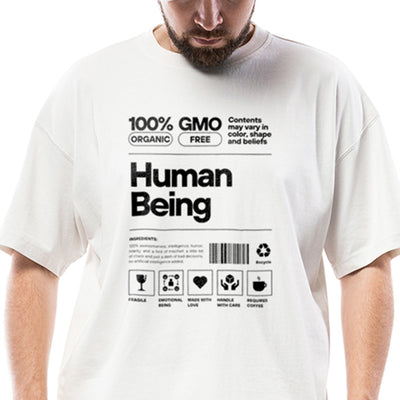 Streetwear Oversized Cotton Tee for for Gen.Z & Millennials| White drop shoulder fit