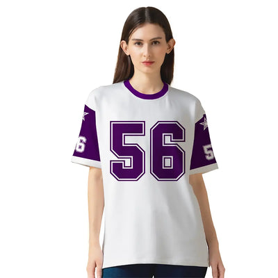 Oversized Varsity 56 Jersey Tee for Women