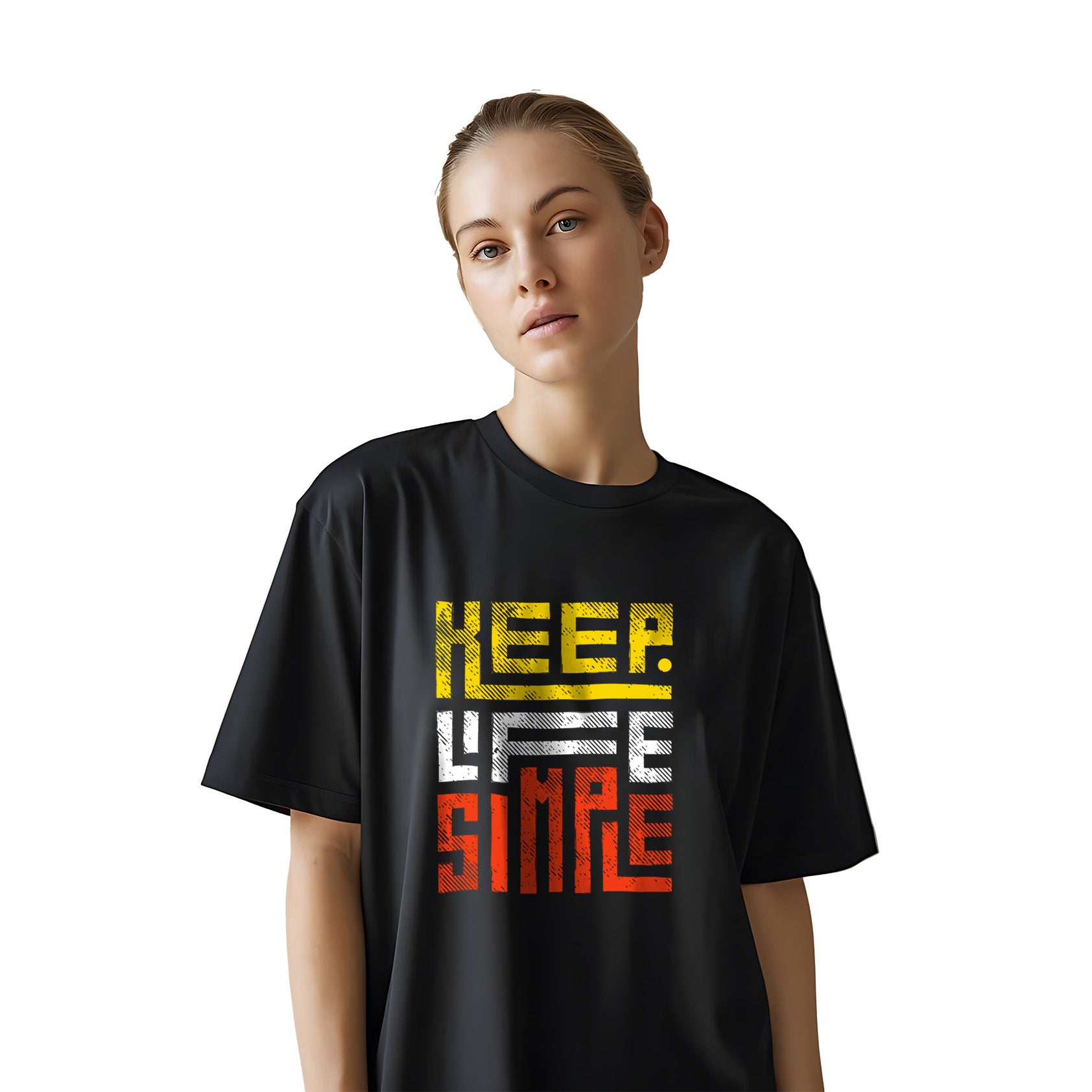Black Over sized T Shirt Women – Graphics Tee in Premium Cotton