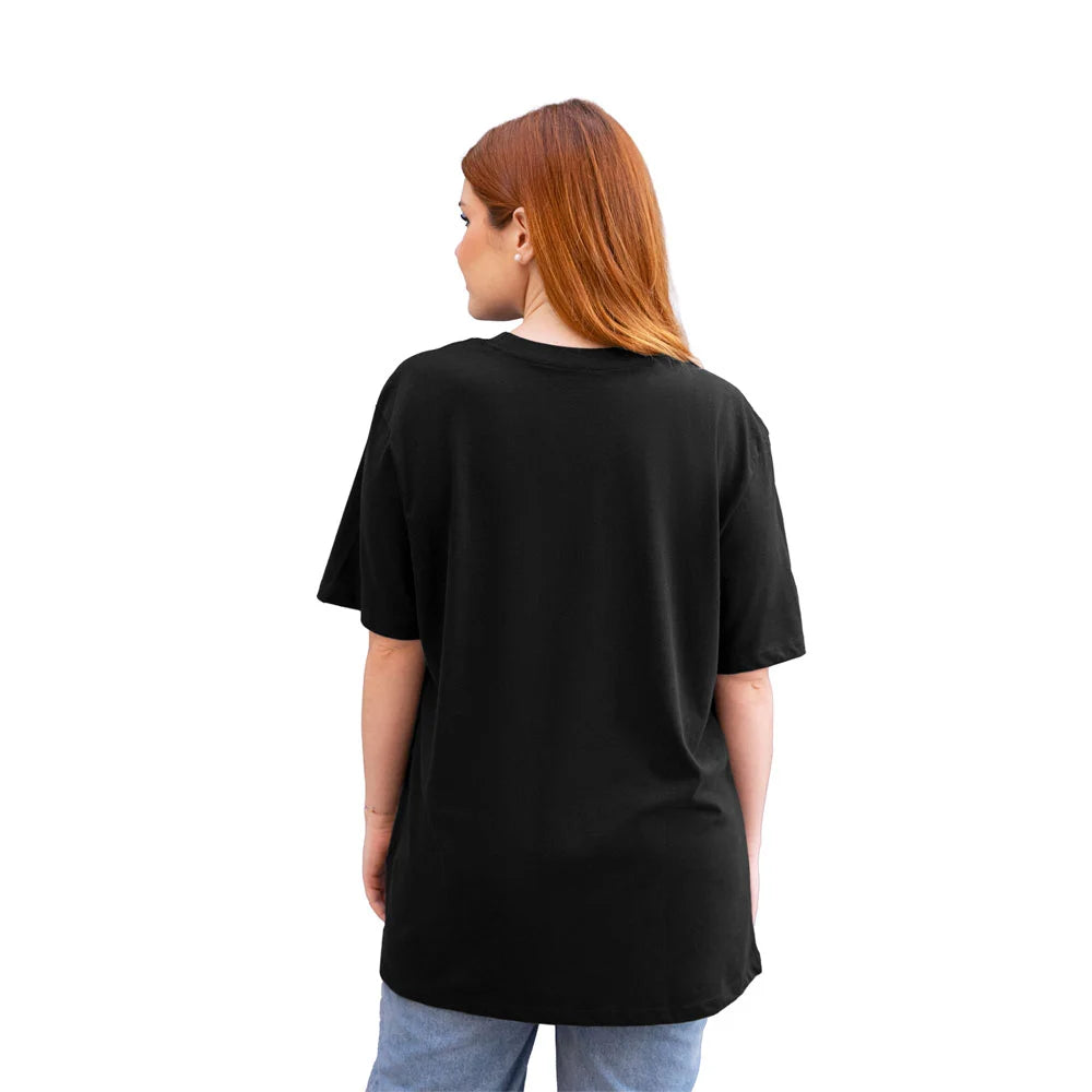 Black Over sized T Shirt Women – Graphics Tee in Premium Cotton