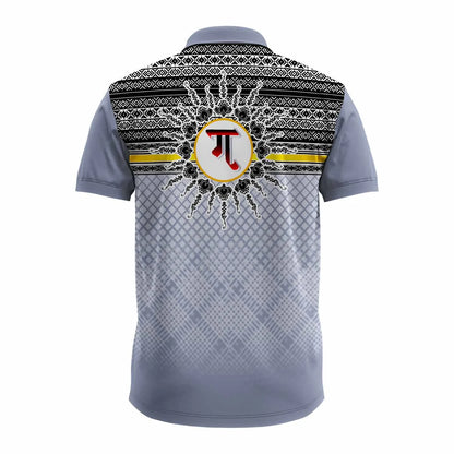 Ganpati jersey, Shri Ganraya t-shirt, Ganesh Utsav dress, Ganpati festival wear, Bappa jersey design, devotional t-shirt, visarjan outfit, Ganpati polo shirt, men’s Ganesh utsav clothing, Ganpati 2025 jersey, Marathi festival wear, Ganpati printed shirt, Ganpati mandal uniform