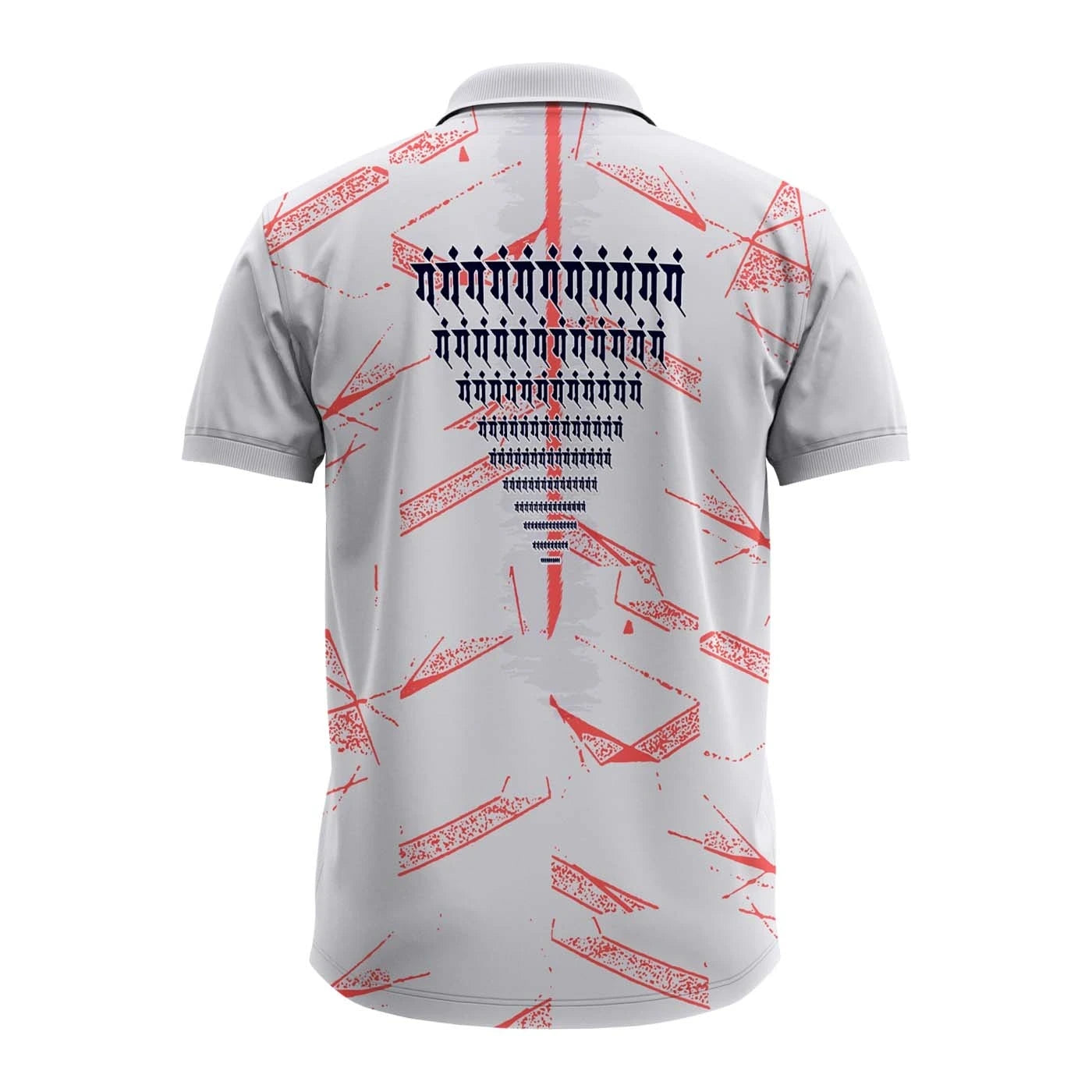 Ganpati polo jersey, Ganesh Chaturthi jersey, Ganpati T-shirt, spiritual jersey, polo neck Ganpati T-shirt, men’s Ganesh polo shirt, Ganpati festival dress, devotional jersey for Ganeshotsav, Ganpati visarjan outfit, ethnic polo shirt for men, Ganpati design T-shirt, Ganesh graphic polo, custom Ganpati polo, grey Ganpati t-shirt, red Ganpati jersey, religious polo T-shirt India, Ganeshotsav polo design, men's ethnic Ganpati outfit