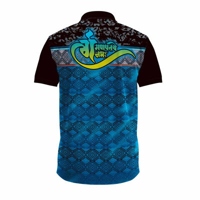 Shri Ganraya jersey, Ganpati jersey, Bappa t-shirts, Ganpati t shirts, Ganpati tee shirts, Bappa jersey, Ganpati festival dress, Ganesh Chaturthi t-shirts, Ganpati printed jersey, Ganpati dress for men, Ganpati bhakti wear, devotional t-shirts, Ganpati clothes 2026