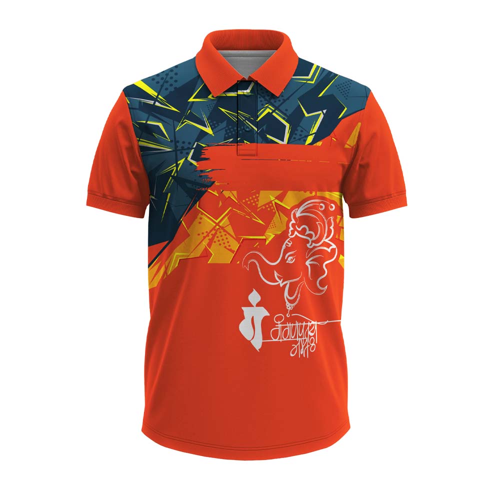 Ganpati Sports Jersey, Ganpati Polo T-Shirt, Ganpati Festival Jersey, Ganpati Collection, Ganesh Jersey