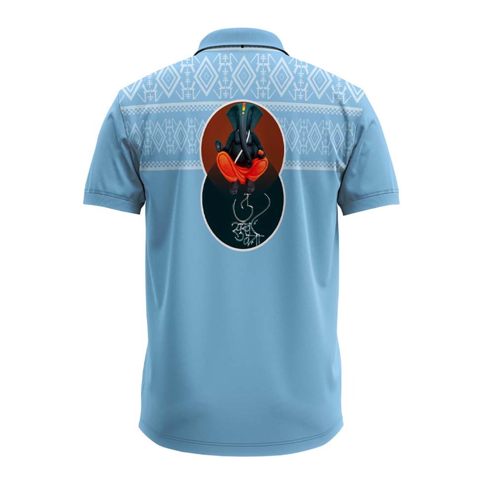 Ganpati Polo Jersey Back Design, Ganesh Chaturthi Sportswear, Ganpati Bappa Polo T-Shirt, Ganpati Festival Jersey, Ganpati Sportswear, Ganpati Collection