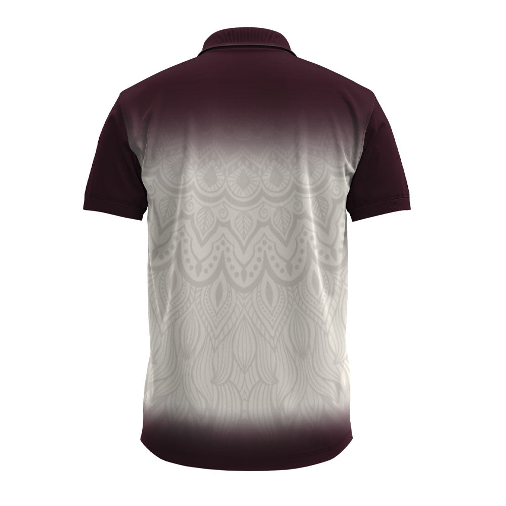 Maroon Ombre Ganpati Bappa Morya Polo Jersey | Personalised Custom Shirt