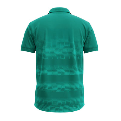 Green Ganpati polo jersey plain back view